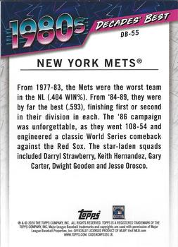 2020 Topps - Decades' Best (Series Two) #DB-55 New York Mets Back