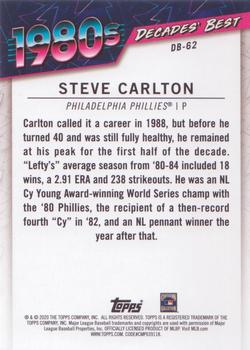 2020 Topps - Decades' Best (Series Two) #DB-62 Steve Carlton Back