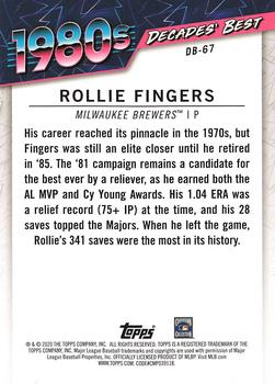 2020 Topps - Decades' Best (Series Two) #DB-67 Rollie Fingers Back