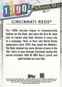2020 Topps - Decades' Best (Series Two) #DB-77 Cincinnati Reds Back