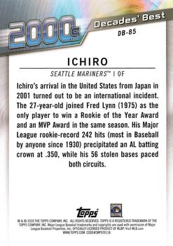 2020 Topps - Decades' Best (Series Two) #DB-85 Ichiro Back