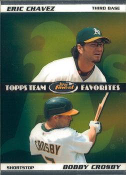 2008 Finest - Topps Team Favorites Dual #DTF-EB Eric Chavez / Bobby Crosby Front