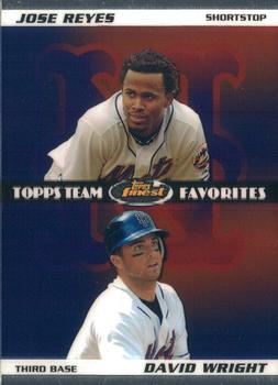 2008 Finest - Topps Team Favorites Dual #DTF-RW Jose Reyes / David Wright Front