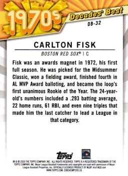 2020 Topps - Decades' Best Blue (Series Two) #DB-32 Carlton Fisk Back