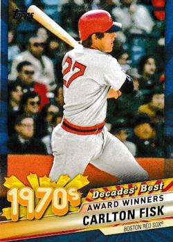 2020 Topps - Decades' Best Blue (Series Two) #DB-32 Carlton Fisk Front
