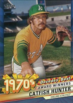 2020 Topps - Decades' Best Blue (Series Two) #DB-40 Catfish Hunter Front