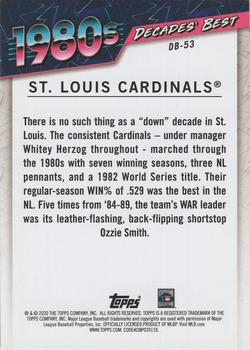 2020 Topps - Decades' Best Blue (Series Two) #DB-53 St. Louis Cardinals Back