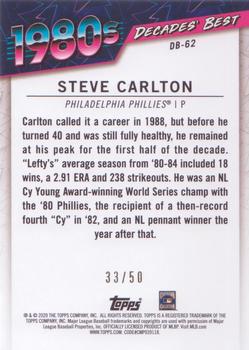 2020 Topps - Decades' Best Gold (Series Two) #DB-62 Steve Carlton Back