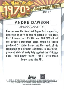 2020 Topps - Decades' Best Chrome (Series Two) #DBC-33 Andre Dawson Back