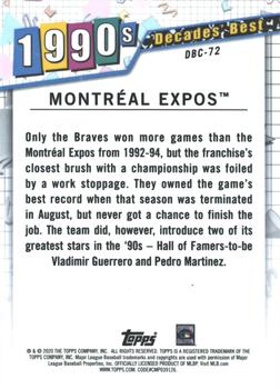 2020 Topps - Decades' Best Chrome (Series Two) #DBC-72 Montreal Expos Back