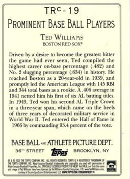 2020 Topps - Turkey Red 2020 Chrome (Series 2) #TRC-19 Ted Williams Back