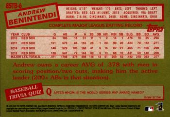 2020 Topps - 1985 Topps Baseball 35th Anniversary (Series Two) #85TB-6 Andrew Benintendi Back