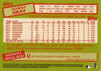 2020 Topps - 1985 Topps Baseball 35th Anniversary (Series Two) #85TB-11 Sonny Gray Back