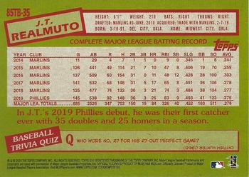 2020 Topps - 1985 Topps Baseball 35th Anniversary (Series Two) #85TB-35 J.T. Realmuto Back