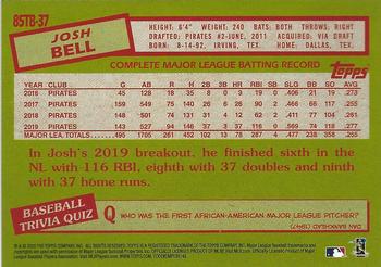 2020 Topps - 1985 Topps Baseball 35th Anniversary (Series Two) #85TB-37 Josh Bell Back