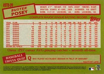 2020 Topps - 1985 Topps Baseball 35th Anniversary (Series Two) #85TB-39 Buster Posey Back