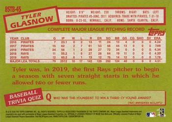 2020 Topps - 1985 Topps Baseball 35th Anniversary (Series Two) #85TB-45 Tyler Glasnow Back