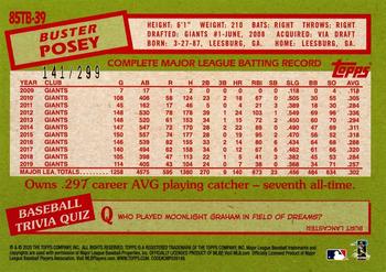 2020 Topps - 1985 Topps Baseball 35th Anniversary Black (Series Two) #85TB-39 Buster Posey Back
