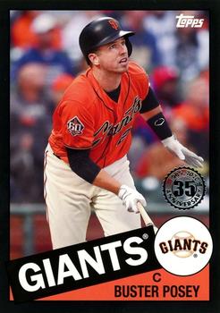 2020 Topps - 1985 Topps Baseball 35th Anniversary Black (Series Two) #85TB-39 Buster Posey Front