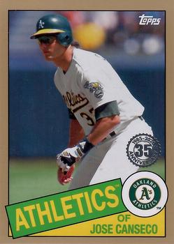 2020 Topps - 1985 Topps Baseball 35th Anniversary Gold (Series Two) #85TB-44 Jose Canseco Front