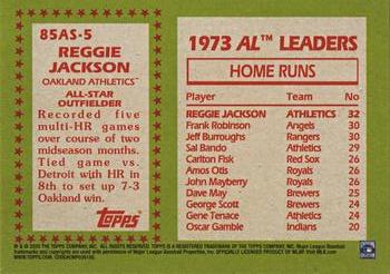 2020 Topps - 1985 Topps Baseball 35th Anniversary All-Stars #85AS-5 Reggie Jackson Back
