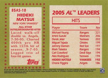 2020 Topps - 1985 Topps Baseball 35th Anniversary All-Stars #85AS-10 Hideki Matsui Back