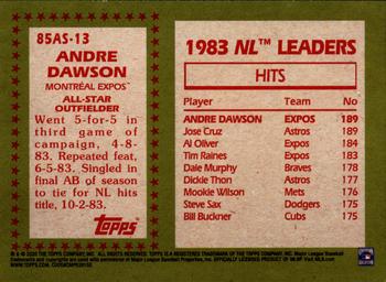 2020 Topps - 1985 Topps Baseball 35th Anniversary All-Stars #85AS-13 Andre Dawson Back