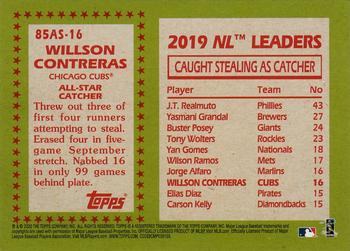 2020 Topps - 1985 Topps Baseball 35th Anniversary All-Stars #85AS-16 Willson Contreras Back