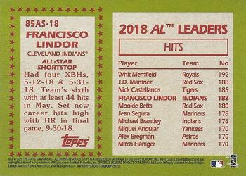 2020 Topps - 1985 Topps Baseball 35th Anniversary All-Stars #85AS-18 Francisco Lindor Back