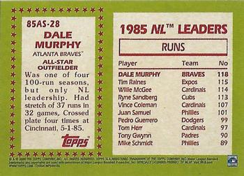 2020 Topps - 1985 Topps Baseball 35th Anniversary All-Stars #85AS-28 Dale Murphy Back