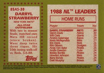 2020 Topps - 1985 Topps Baseball 35th Anniversary All-Stars #85AS-30 Darryl Strawberry Back