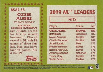 2020 Topps - 1985 Topps Baseball 35th Anniversary All-Stars #85AS-33 Ozzie Albies Back