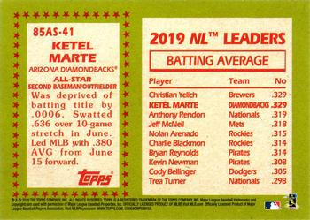 2020 Topps - 1985 Topps Baseball 35th Anniversary All-Stars #85AS-41 Ketel Marte Back