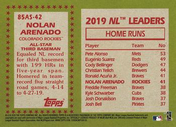 2020 Topps - 1985 Topps Baseball 35th Anniversary All-Stars #85AS-42 Nolan Arenado Back