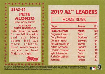 2020 Topps - 1985 Topps Baseball 35th Anniversary All-Stars #85AS-44 Pete Alonso Back