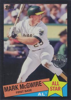 2020 Topps - 1985 Topps Baseball 35th Anniversary All-Stars Black #85AS-8 Mark McGwire Front