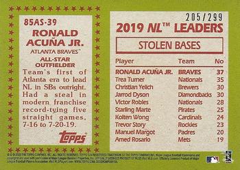 2020 Topps - 1985 Topps Baseball 35th Anniversary All-Stars Black #85AS-39 Ronald Acuña Jr. Back