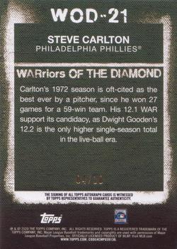 2020 Topps - WARriors of the Diamond Autographs #WOD-21 Steve Carlton Back