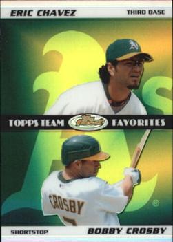 2008 Finest - Topps Team Favorites Dual Refractors #DTF-EB Eric Chavez / Bobby Crosby Front