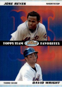 2008 Finest - Topps Team Favorites Dual Refractors #DTF-RW Jose Reyes / David Wright Front