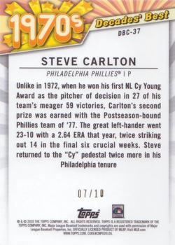 2020 Topps - Decades' Best Chrome Red (Series Two) #DBC-37 Steve Carlton Back
