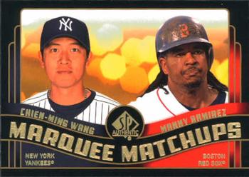 2008 SP Authentic - Marquee Matchups #MM-14 Chien-Ming Wang / Manny Ramirez Front