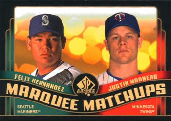 2008 SP Authentic - Marquee Matchups #MM-15 Felix Hernandez / Justin Morneau Front