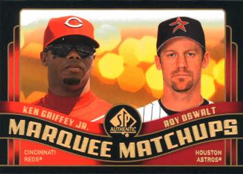 2008 SP Authentic - Marquee Matchups #MM-23 Ken Griffey Jr. / Roy Oswalt Front