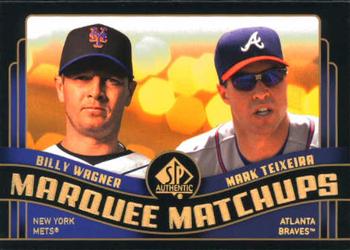 2008 SP Authentic - Marquee Matchups #MM-30 Billy Wagner / Mark Teixeira Front