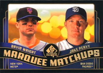 2008 SP Authentic - Marquee Matchups #MM-46 David Wright / Jake Peavy Front
