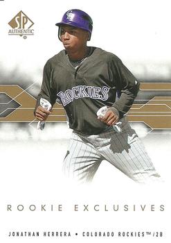 2008 SP Authentic - Rookie Exclusives #RE-JH Jonathan Herrera Front