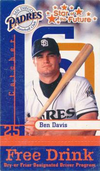 2000 San Diego Padres MADD #NNO Ben Davis Front