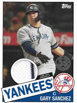 2020 Topps - 1985 Topps Baseball 35th Anniversary Relics (Series Two) #85TR-GS Gary Sanchez Front