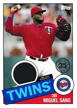 2020 Topps - 1985 Topps Baseball 35th Anniversary Relics (Series Two) #85TR-MSA Miguel Sano Front